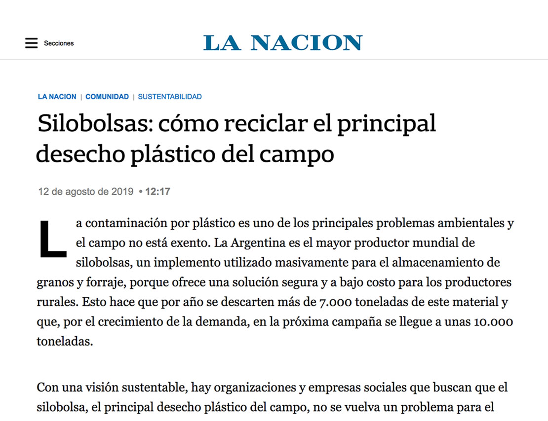 Silobag Prensa Nota Diario La Nacion Silobag